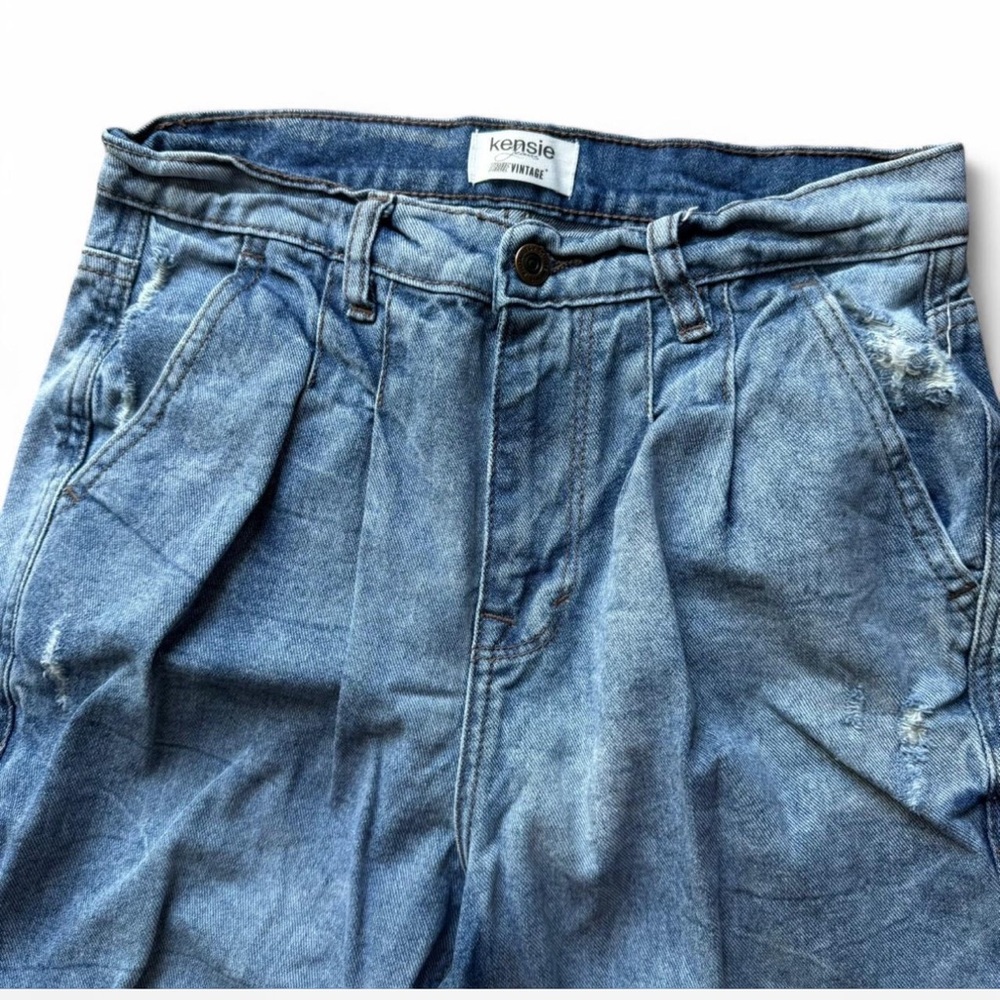 Kenzie Vintage Blue Distressed Women’s Jeans - Picture 2 of 7